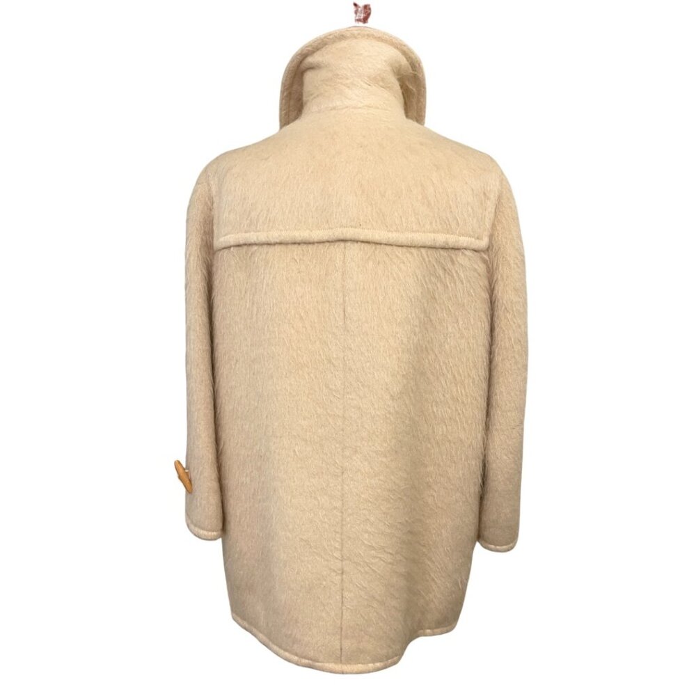 VTG I.Magnin Cream Color Preppy Mohair Coat USA Union Made 1960s Wood Toggles - Picture 5 of 16